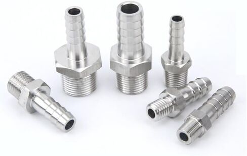 1 قطعة 10 مللي متر خرطوم M12x1.5 ذكر الموضوع الفولاذ المقاوم للصدأ ارتفاع ضغط وصلة أنابيب تركيبات سباكة in Kuwait