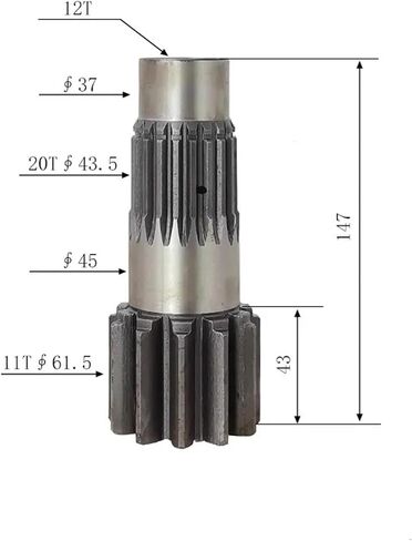 مناسبة لعلبة تروس المحرك الدوارة U-15-3S بعمود عمودي 11/20/12 سن × 147.5 ساعة in Kuwait
