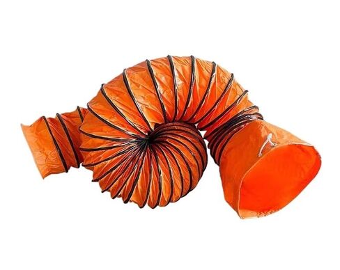 Flexible PVC Duct Hose for Utility Blower Exhaust Fan - Adjustable HVAC Duct with Steel Wire and D-Rings(L3.0mx150mm) in Kuwait