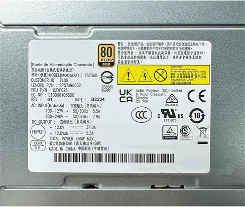 مصدر طاقة الخادم 450 واط لـ FSF060 PN:SP57A96632 02YF625 in Kuwait
