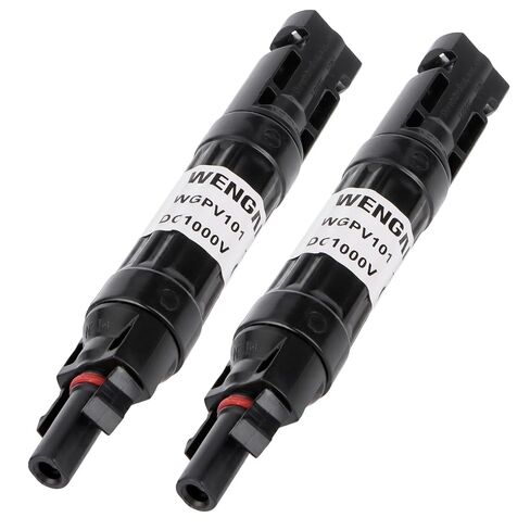 Wengart 1000V 15A Solar in-Line Fuse Holder with Fuse, Waterproof IP67 Male and Female Connector for Solar PV Panels and Charge Controllers, UV Resistant PPO Material, 1 Pair Black (1000V15A-1) in Kuwait