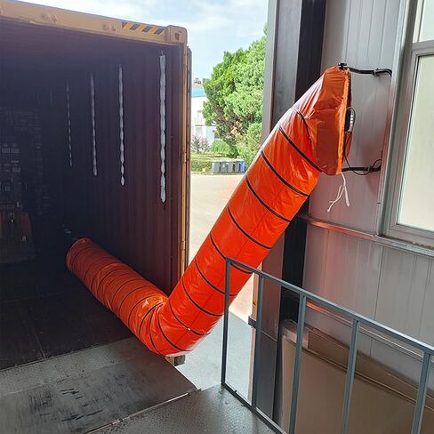 قناة PVC مرنة لمروحة عادم منفاخ المرافق - خرطوم قناة HVAC قابل للتعديل وقابل للسحب للمصانع وورش العمل (L2mx550mm) in Kuwait