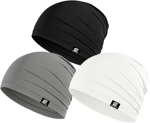 EUDOLAH 2 Pack Cooling Skull Caps for Men & Women Sweat Wicking Quick Dry Summer Breathable 3D Mesh Beanie for All-Day Wear in Kuwait