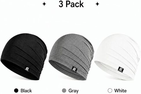 EUDOLAH 2 Pack Cooling Skull Caps for Men & Women Sweat Wicking Quick Dry Summer Breathable 3D Mesh Beanie for All-Day Wear in Kuwait