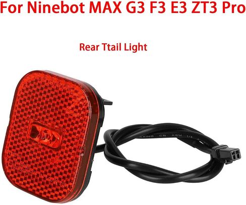 سكوتر كهربائي LED خلفي ضوء تحذير الفرامل مناسب لـ Segway Ninebot F3 ZT3 Max G3 سكوتر مقاوم للماء الحاجز الخلفي سلامة الفرامل استبدال الملحقات in Kuwait