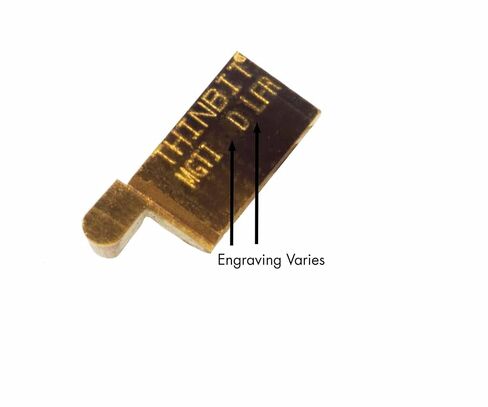THINBIT 3 عبوات MGTI044D5LFRC عرض 0.044 بوصة، عمق 0.063 بوصة، كربيد مطلي بالقصدير، نصف قطر كامل، إدراج حز للفولاذ المقاوم للصدأ بدون قطع متقطعة in Kuwait