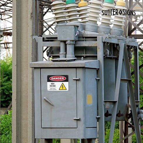 Sutter Signs Danger High Voltage Aluminum Sign - 10x14 Inch Electrical Shock Hazard Warning Sign for Fence & Wall in Kuwait