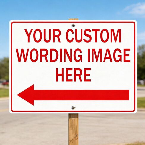 Custom Signs Outdoor Metal, Reflective Option, 10x7 Inches, Rust Free .040 Aluminum, Fade Resistant, Custom Text for Parking, Delivery, Door & Fence in Kuwait