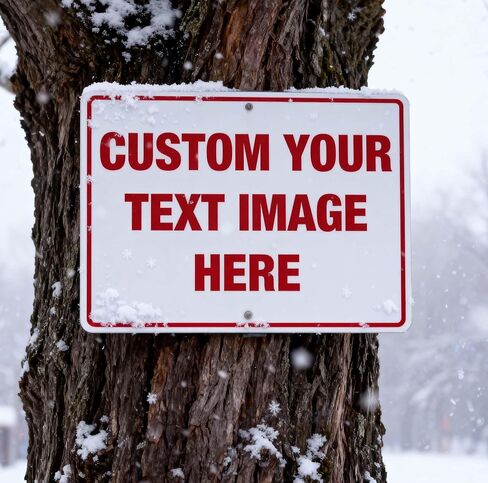 Custom Signs Outdoor Metal, Reflective Option, 10x7 Inches, Rust Free .040 Aluminum, Fade Resistant, Custom Text for Parking, Delivery, Door & Fence in Kuwait