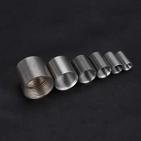 1 قطعة 1/8 "1/4" 3/8 "1/2" 3/4 "1" 1.5 "2" 3 "4" BSPT أنثى اقتران دائري موصل السباكة 201 304 316 تركيب أنابيب الفولاذ المقاوم للصدأ (SS201,1/4") in Kuwait