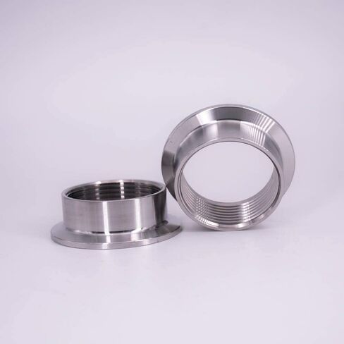 1 قطعة قصيرة 1/4 "3/8" 1/2 "3/4" 1 "1.25" 1.5 "BSPT أنثى 1.5" 2" ثلاثي المشبك وصلة أنابيب موصل 304 الفولاذ (K50.5MM_1") in Kuwait