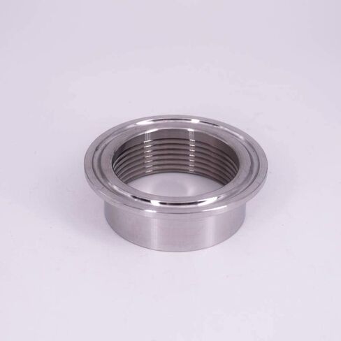 1 قطعة قصيرة 1/4 "3/8" 1/2 "3/4" 1 "1.25" 1.5 "BSPT أنثى 1.5" 2" ثلاثي المشبك وصلة أنابيب موصل 304 الفولاذ (K50.5MM_1") in Kuwait