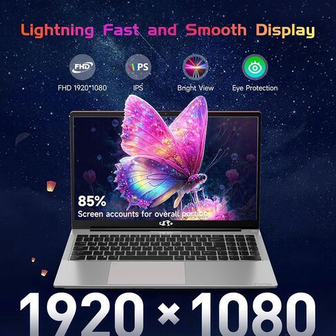 NIMO 15.6 IPS-FHD-Laptop, 16GB RAM 1TB SSD Intel Pentium Quad Core N100, Backlit Keyboard Fingerprint (Beat to i3-1115G4 Up to 3.4GHz) Computer for Student-Home WiFi 6 BT5.2 Win 11 in Saudi Arabia