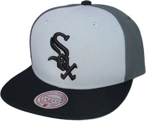 Mitchell & Ness Chicago White Sox Tri Color Snapback Hat Cap - Gray in Kuwait