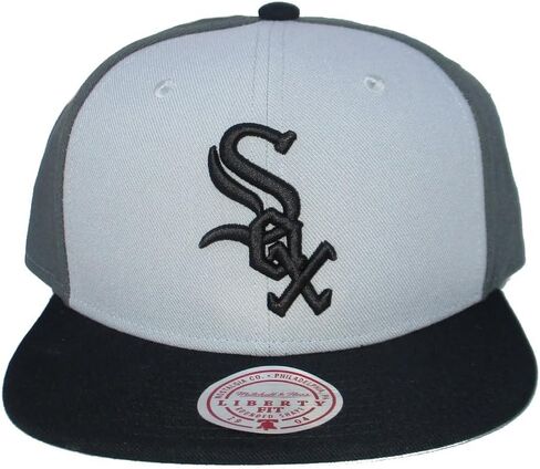 Mitchell & Ness Chicago White Sox Tri Color Snapback Hat Cap - Gray in Kuwait