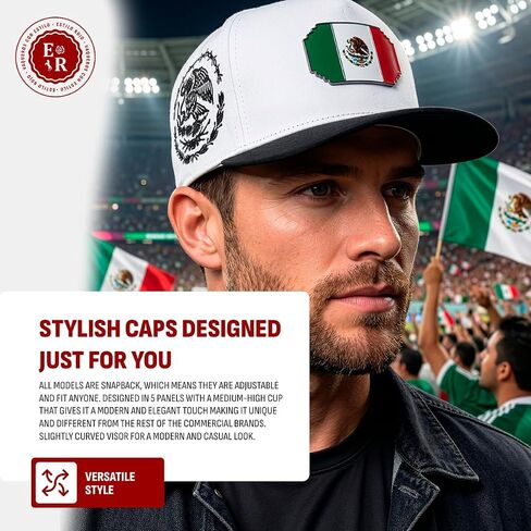 قبعات Ferreti FT159 المكسيك قبعة بيسبول للرجال والنساء - Gorra de Mexico Premium قابلة للتعديل، Gorras para Hombre Originales - قبعة بيسبول بيضاء in Kuwait