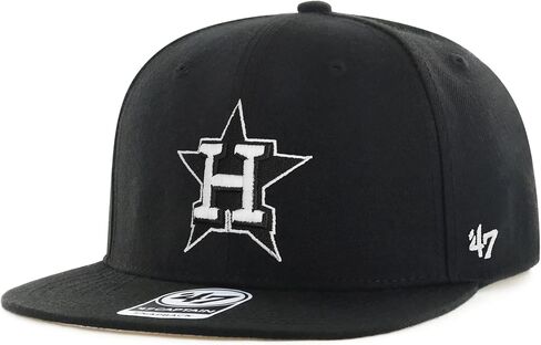 47 Houston Astros Mens Womens No Shot Captain Adjustable Snapback Black White Hat in Kuwait