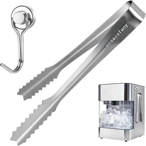 Stainless Steel Ice Tongs for Jumbo Ice Balls and King Cubes with Magnetic Hook -8.5 inch Ice Tongs for Whiskey, Kitchen, Bar Use, Design for Ice Bucket, Fridge, for Opal 2.0 Maker in Kuwait
