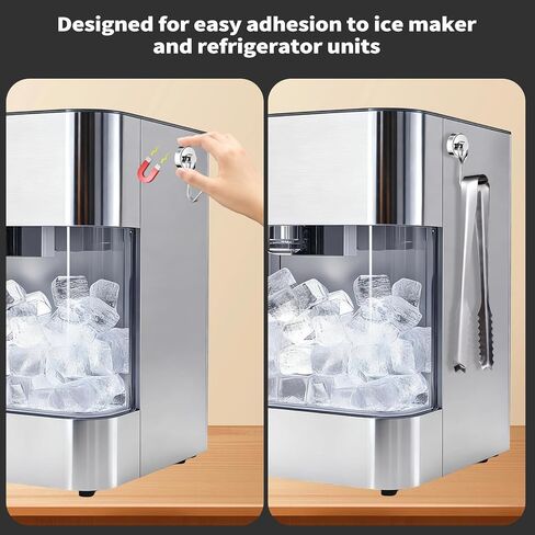Stainless Steel Ice Tongs for Jumbo Ice Balls and King Cubes with Magnetic Hook -8.5 inch Ice Tongs for Whiskey, Kitchen, Bar Use, Design for Ice Bucket, Fridge, for Opal 2.0 Maker in Kuwait