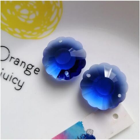 Hanging Crystals Prisms 2pcs 25mm Blue Crystal Prisms Pendants Crystal Chandelier Hanging Drops Parts Crafts Decor Hangings Crystals for Decoration in Kuwait