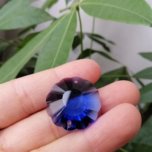 Hanging Crystals Prisms 2pcs 25mm Blue Crystal Prisms Pendants Crystal Chandelier Hanging Drops Parts Crafts Decor Hangings Crystals for Decoration in Kuwait
