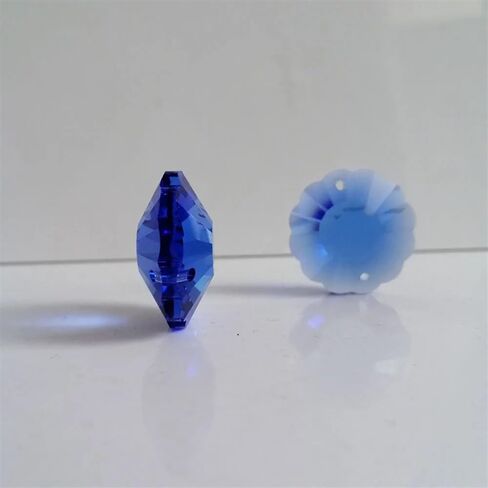 Hanging Crystals Prisms 2pcs 25mm Blue Crystal Prisms Pendants Crystal Chandelier Hanging Drops Parts Crafts Decor Hangings Crystals for Decoration in Kuwait