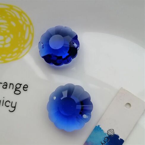Hanging Crystals Prisms 2pcs 25mm Blue Crystal Prisms Pendants Crystal Chandelier Hanging Drops Parts Crafts Decor Hangings Crystals for Decoration in Kuwait
