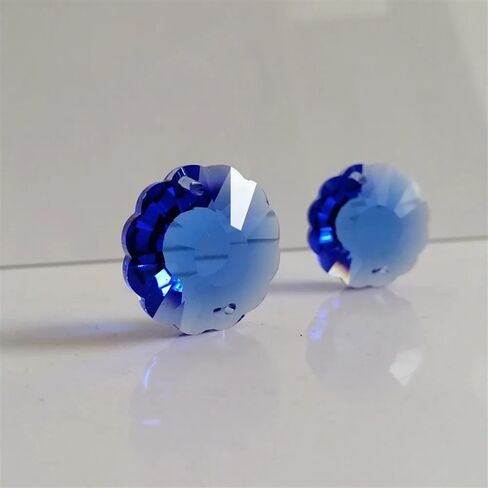 Hanging Crystals Prisms 2pcs 25mm Blue Crystal Prisms Pendants Crystal Chandelier Hanging Drops Parts Crafts Decor Hangings Crystals for Decoration in Kuwait