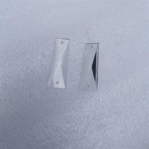 Hanging Crystals Prisms 50 Pieces 50mm Clear Trapezoidal Triangle Crystal Pendant with 2 Holes Prism Chandelier Crystal Home Curtain Accessories Hangings Crystals for Decoration in Kuwait