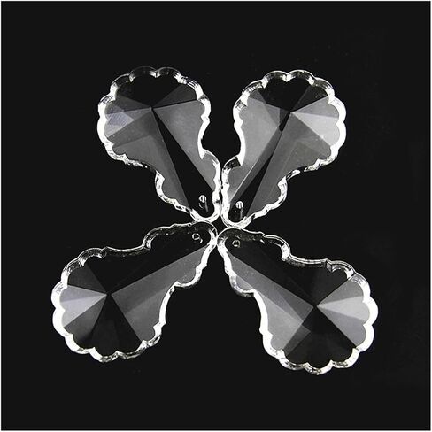 Hanging Crystals Prisms 100pcs/Lot 50mm/63mm Transparent Color Crystal Chandelier Parts Hangings Crystals for Decoration(63mm) in Kuwait