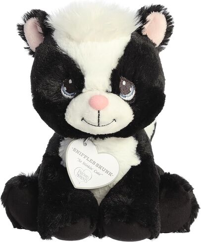 حيوان محشو من Aurora® Adorable Precious Moments™ Sniffles Skunk - لعبة دافئة لراحة الأطفال - للهدايا العاطفية وأعياد الميلاد والكبار - أسود 8 بوصات in Kuwait