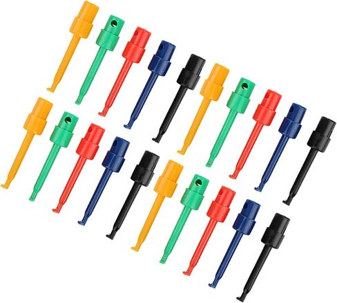 20 Piece Test Hook Grabber Kit, Large Size Spring Loaded Probes for Microelectronic Testing & Repair Projects in Kuwait