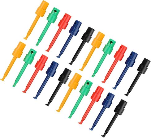 20 Piece Test Hook Grabber Kit, Large Size Spring Loaded Probes for Microelectronic Testing & Repair Projects in Kuwait