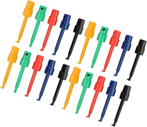 20 Piece Test Hook Grabber Kit, Large Size Spring Loaded Probes for Microelectronic Testing & Repair Projects in Kuwait