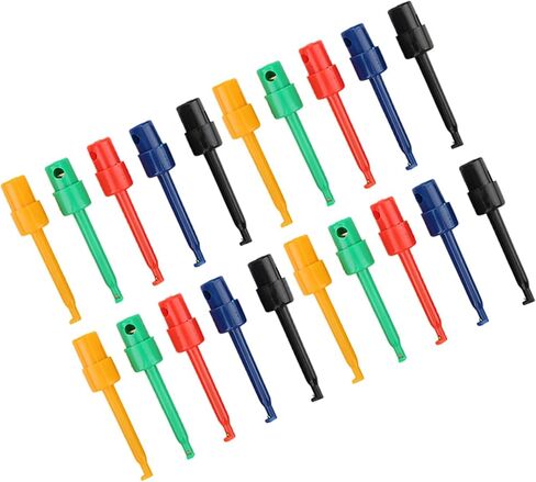 20 Piece Test Hook Grabber Kit, Large Size Spring Loaded Probes for Microelectronic Testing & Repair Projects in Kuwait