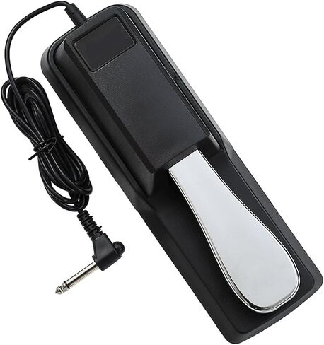 Sustain Pedal, Premium Piano Sustain Pedal Universal for Yamaha Casio Roland Korg Behringer Moog Piano MIDI Electronic Keyboards Style with Polarity Switch, 1/4'' Input Plug (Silver) in Kuwait