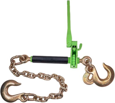 منتجات Mytee 4 عبوات بمقبض قابل للطي باللون الأخضر بمقبض قابل للطي مع خطاف إمساك 3/8 بوصة - 5/16 بوصة وخطاف حبال 1/2 بوصة وسلسلة G80 مقاس 3/8 بوصة × 2 بوصة وخطاف حبال 1/2 بوصة | 7,100 رطل WLL | رابط للمقطورة المسطحة in Kuwait