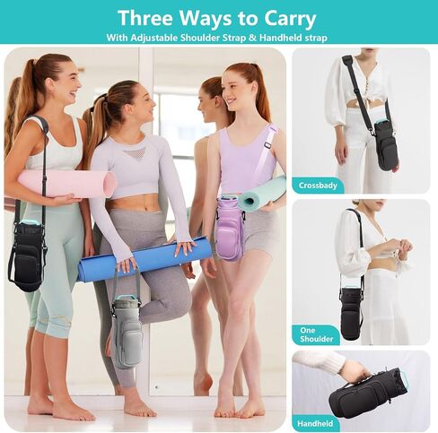 Water Bottle Carrier Bag,Water Bottle Holder with Straps Phone Pockets Fits Stanley Owala 16/24/32/40oz in Kuwait