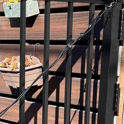 مجموعة بوابة مضادة للترهل للسياج الخشبي شديد التحمل مع مفصل على شكل حرف T مقاس 6 بوصات في الهواء الطلق | أجهزة طقم إصلاح ما بعد السياج للسياج الخشبي، ودعامة باب الشاشة، ووصلة ربط البوابة، وكابل دعم البوابة. سهل الإصلاح في الهواء الطلق in Kuwait