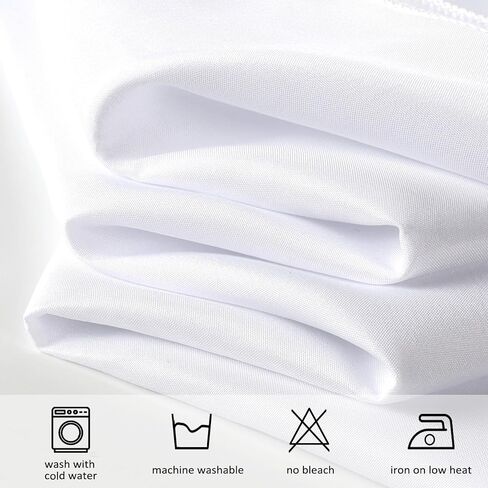 8 Pack White Round Tablecloth, 90 Inch | Wrinkle Resistant Table Cloth, Washable, Polyester Fabric, For 3Ft-5Ft Round Table, For Dining Banquet Wedding Party in Kuwait