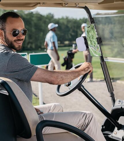 Magnetic Golf Cart Phone Holder - Strong N52 Magnet Mount for EZGO/Motorcycle/Gym, 360° Rotatable Phone Caddy for iPhone 16/Galaxy S24/Google Pixel Golf Cart Accessory（SJ024） in Kuwait