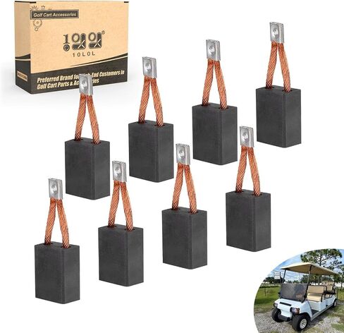 10L0L Golf Cart Starter Brush Kit Motor Brushes Set 3.7HP Fits for Club Car DS L6 L8 8-Passenger, Replaces OEM# 102938601 in Kuwait