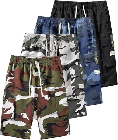 Men's Casual Shorts 1-Pack, Quick-Dry Breathable Summer Outdoor Shorts with Pockets, Streetwear Athletic Shorts for Gym in Kuwait