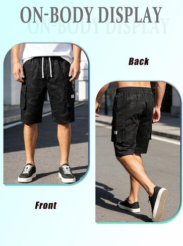 Men's Casual Shorts 1-Pack, Quick-Dry Breathable Summer Outdoor Shorts with Pockets, Streetwear Athletic Shorts for Gym in Kuwait
