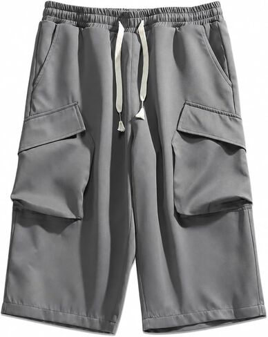 Men's Casual Capri Cargo Shorts Summer Hiking Sports Shorts in Kuwait