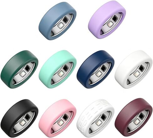 Soft Silicone Ring Cover Compatible with Oura Ring 5, 2026 New Anti-Scratch Silicone Ring Protector Cover for Ultrahuman Ring for Gym or Daily Wear (10 Pack, M(10-13)) in Kuwait