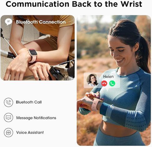 Health & Fitness Trackers for Women Men: 30 Day Battery Life Activity Tracker with Answer/Make Call Blood Pressure SpO2 Sleep Heart Rate Monitor 120+ Sports 5ATM Smart Watch for iPhone Android Reloj in Kuwait