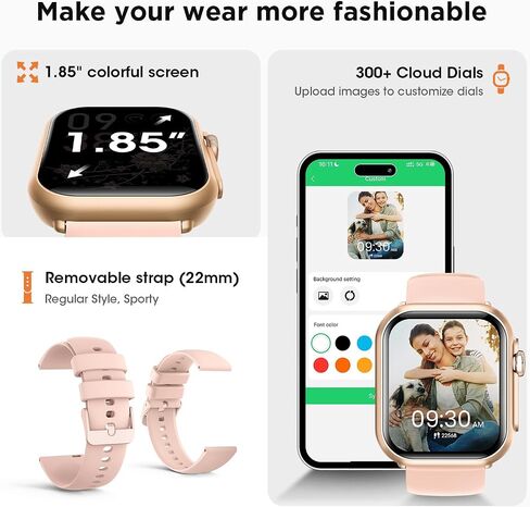 Health & Fitness Trackers for Women Men: 30 Day Battery Life Activity Tracker with Answer/Make Call Blood Pressure SpO2 Sleep Heart Rate Monitor 120+ Sports 5ATM Smart Watch for iPhone Android Reloj in Kuwait