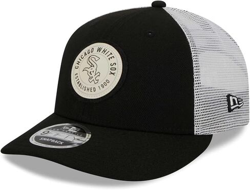 قبعة New Era Chicago White Sox 9FIFTY ذات تصميم دائري منخفض لسائقي الشاحنات، قبعة قابلة للتعديل in Kuwait