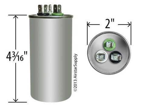 ENGINEERING MOTOR RUN CAPACITOR, 30/3 MFD, 370/440 VAC in Kuwait